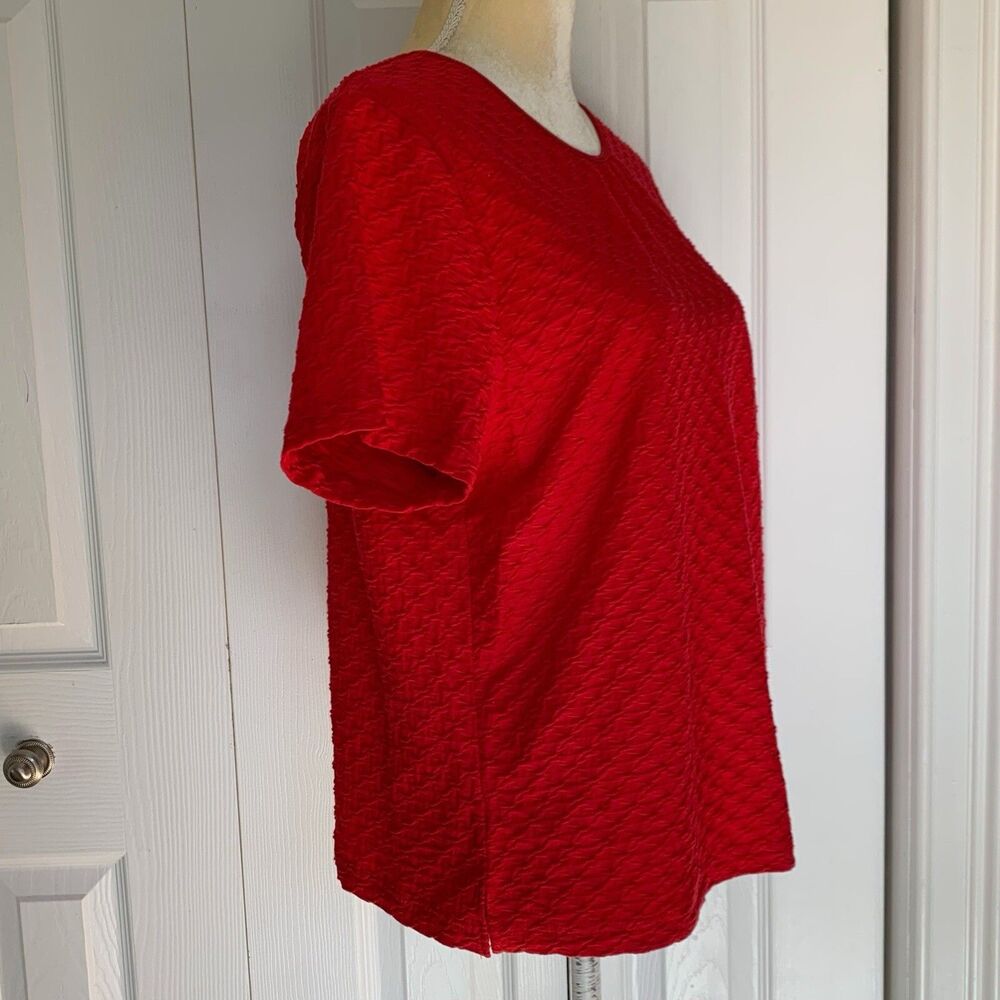 Vintage 80s Kenneth Too Top Women’s Size L Red - Picture 4 of 16